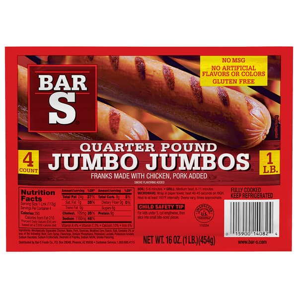 Bar S Jumbo Hot Dogs