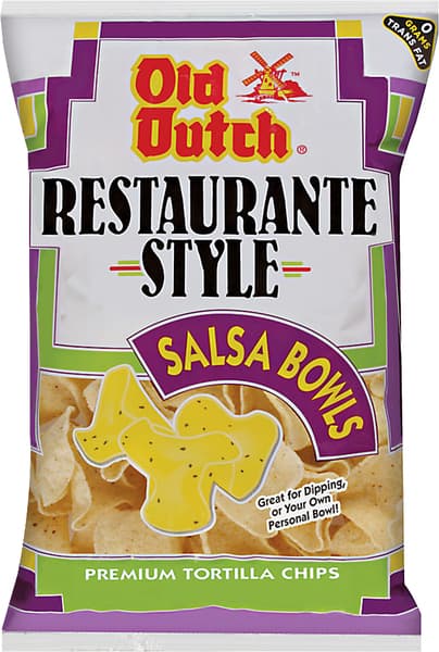 Old Dutch Restaurante Style Salsa Bowls Tortilla Chips