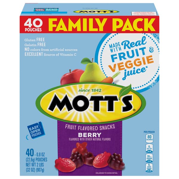 Mott'S Berry Fruit Flavored Snacks