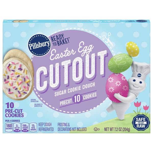Pillsbury Easter Egg Cutout Sugar Cookies