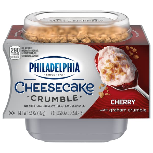 Philadelphia Cheesecake Crumble Cherry Cheesecake Desserts With Graham Crumble