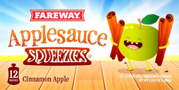 Fareway Applesauce Squeezies Cinnamon Apple