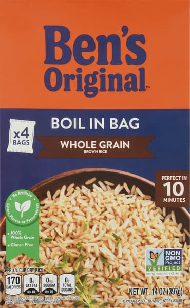 Ben'S Original Boil In Bag Whole Grain Brown Rice