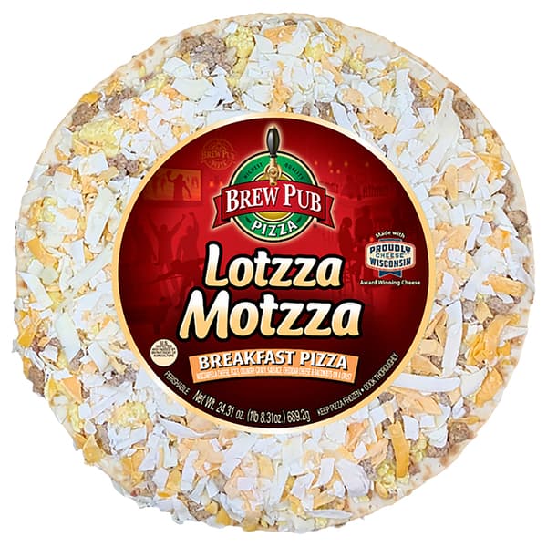 Brew Pub Lotzza Motzza Breakfast Sausage & Bacon Pizza