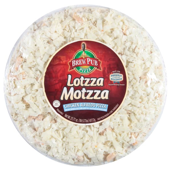 Brew Pub Lotzza Motzza Chicken Alfredo Pizza