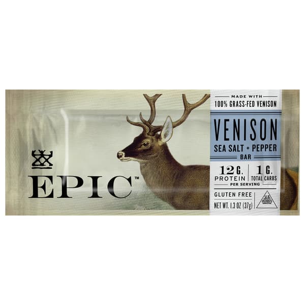 Epic Venison Sea Salt + Pepper Bar