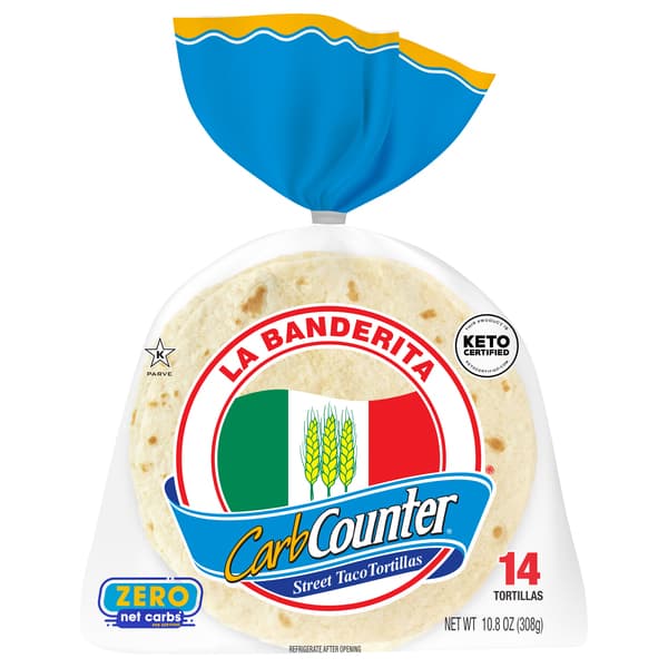 La Banderita Low Carb Keto Friendly Carb Counter Street Taco Tortilla