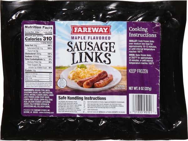 Fareway Maple Flavored Sausage Links