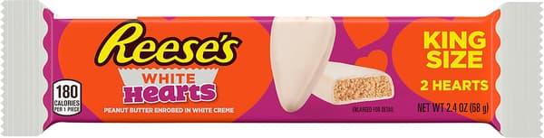 Reese'S White Creme Peanut Butter Hearts, King Size