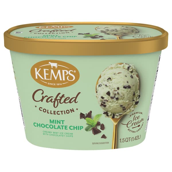 Kemps Simply Crafted Premium Ice Cream Mint Chocolate Chip