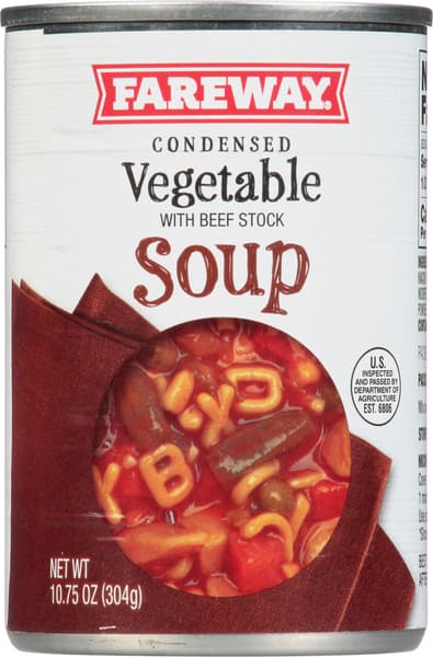 Fareway Condensed Vegetable With Beef Stock Soup