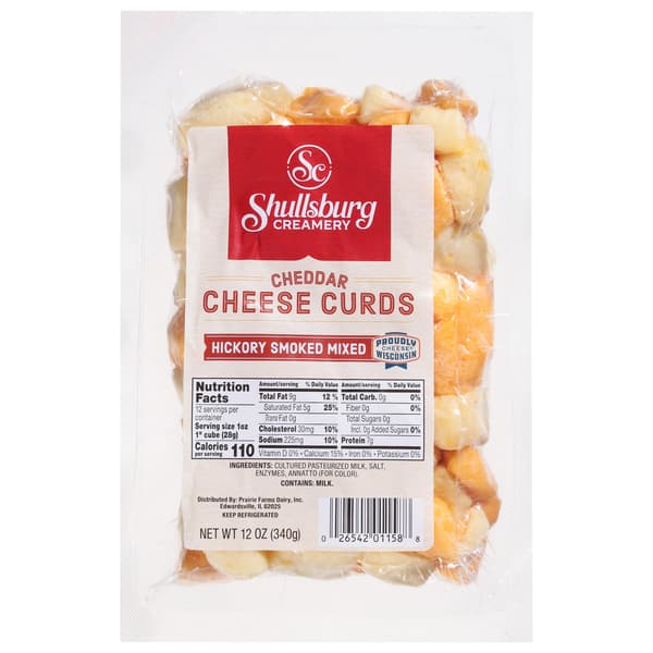 Shullsburg Creamery Natural Hickory Smoked Mixed Cheddar Cheese Curds