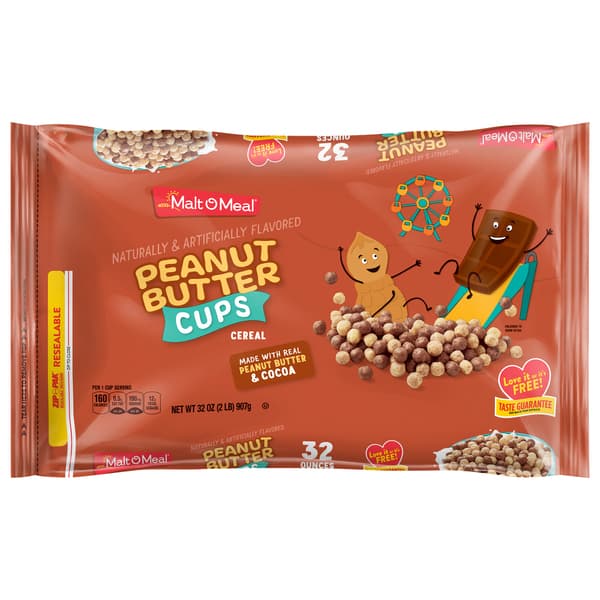 Malt O Meal Peanut Butter Cups Cereal Made With Real Peanut Butter & Cocoa