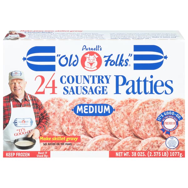 Purnell'S Old Folks Medium Sausage Patties