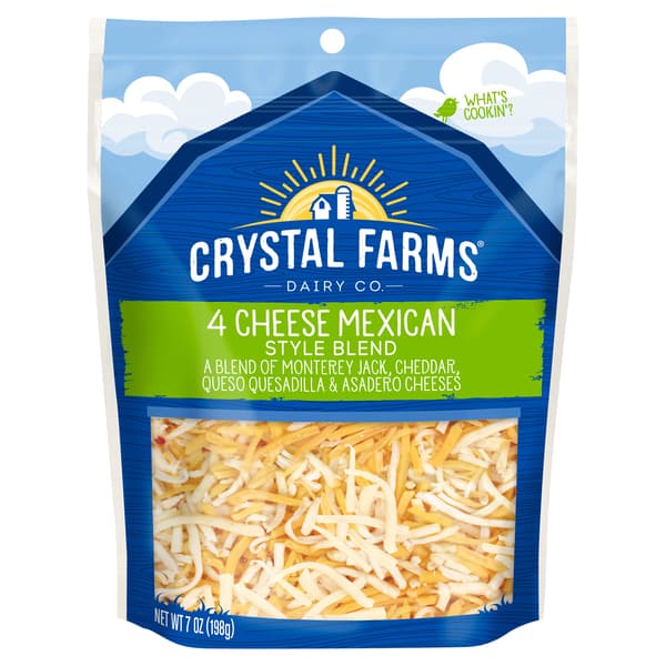Crystal Farms Shredded 4 Cheese Mexican Style Blend