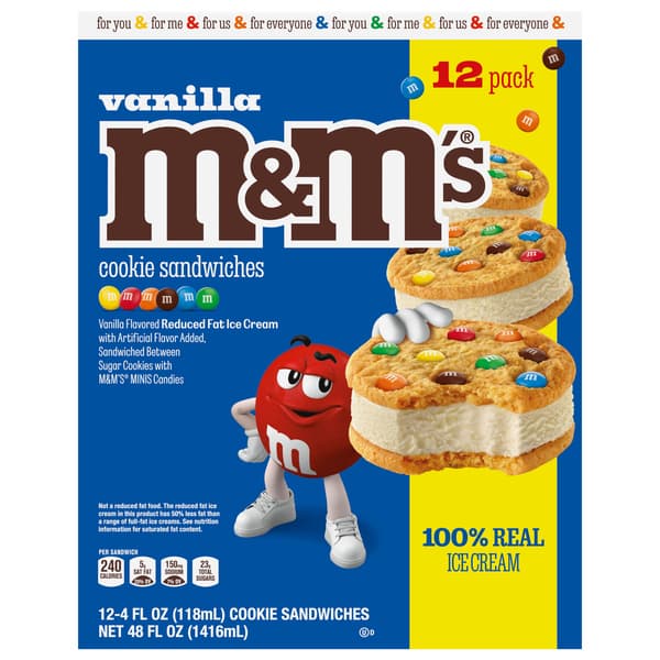M&M'S Classic Ice Cream Cookie Sandwiches