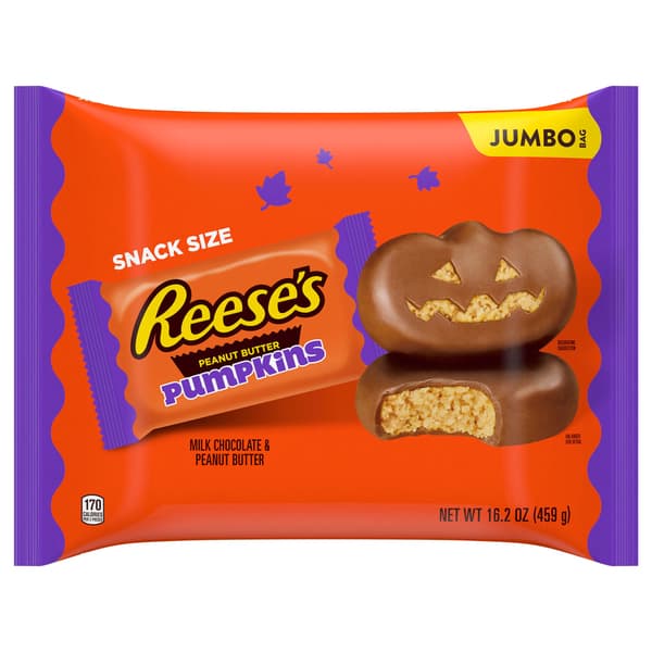 Reese'S Halloween Milk Chocolate Peanut Butter Pumpkin, Snack Size Candy