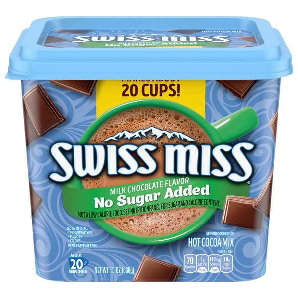 Swiss Miss Milk Chocolate No Sugar Added Hot Cocoa Mix