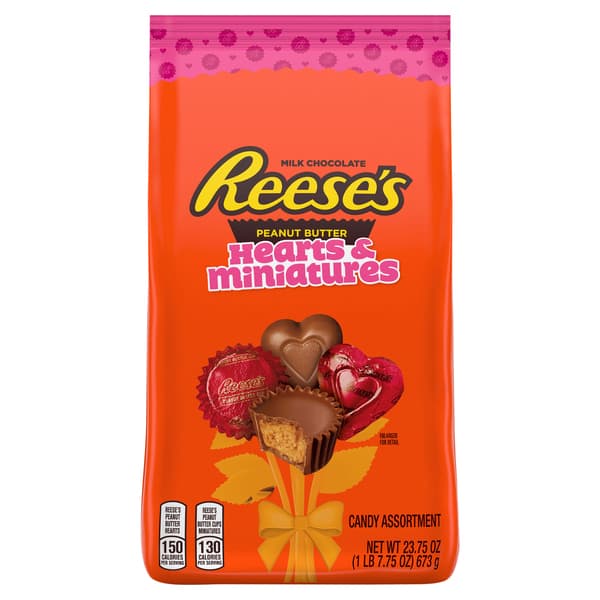 Reese'S Hearts & Miniatures Milk Chocolate Peanut Butter