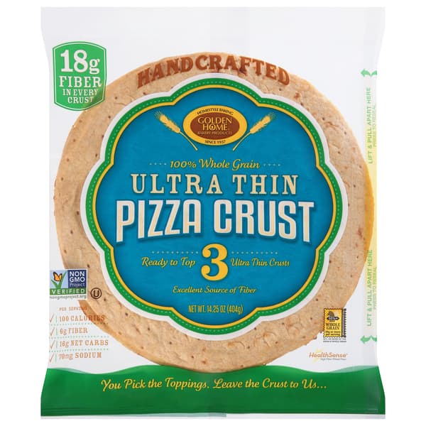 Golden Home 100% Whole Wheat Ultra Thin Pizza Crust