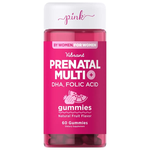 Pink Vibrant Prenatal Multivitamin + Dha Gummies