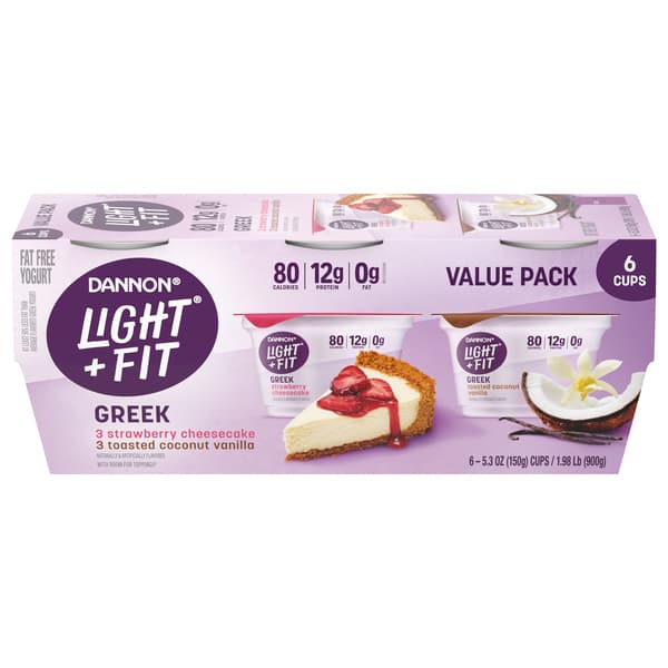 Dannon Light & Fit Greek Strawberry Cheesecake & Toasted Coconut Vanilla