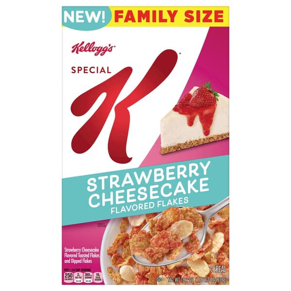 Kellogg'S Special K Strawberry Cheesecake With Cheesecake Flavored Dipped Flakes Family Size