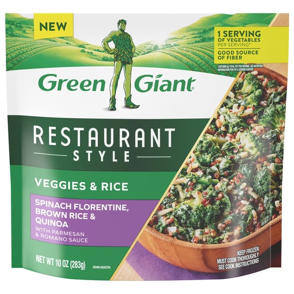 Green Giant Restaurant Style Veggies & Rice Spinach Florentine Quinoa & Brown Rice