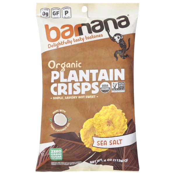 Barnana Organic Plantain Crisps Sea Salt