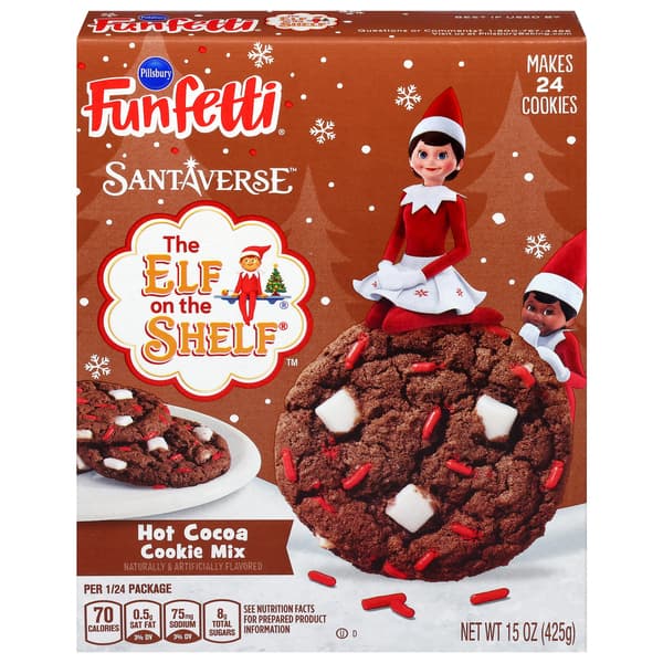 Pillsbury Funfetti Elf On The Shelf Hot Cocoa Cookie Mix