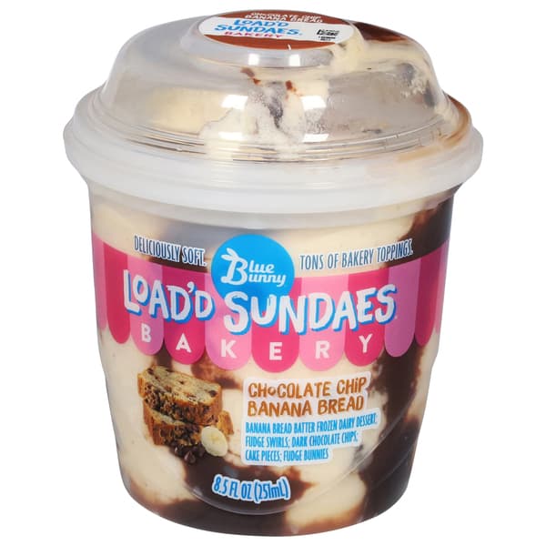 Blue Bunny Load'D Sundaes Chocolate Chip Banana Bread