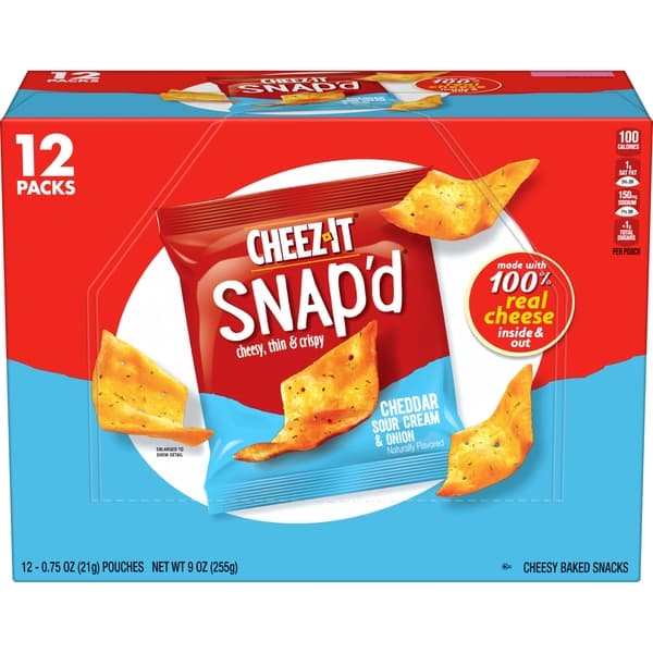 Cheez-It Snap'D Sour Cream & Onion Cheese Baked Snacks