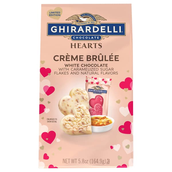 Ghirardelli Valentine'S White Chocolate Creme Brulee Duet Heart