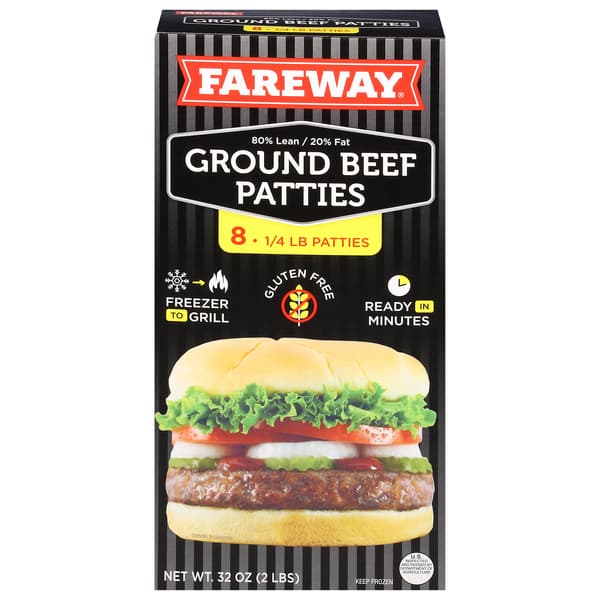 Fareway 80% Lean 20% Fat Ground Beef Patties