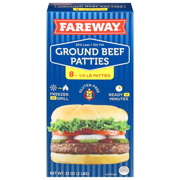 Fareway 85% Lean 15% Fat Ground Beef Patties