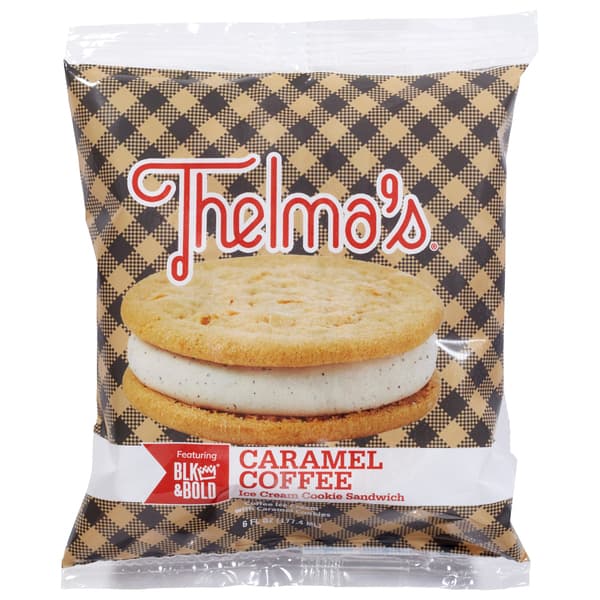Thelma&#39;S  Caramel Latte With Blk &#38; Bold Ice Cream Sandwich