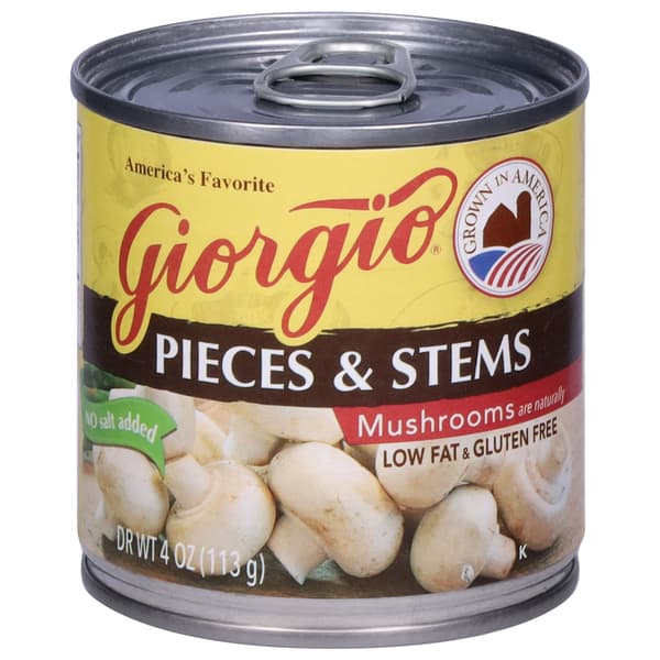 Giorgio Mushrooms Pieces & Stems No Salt Added