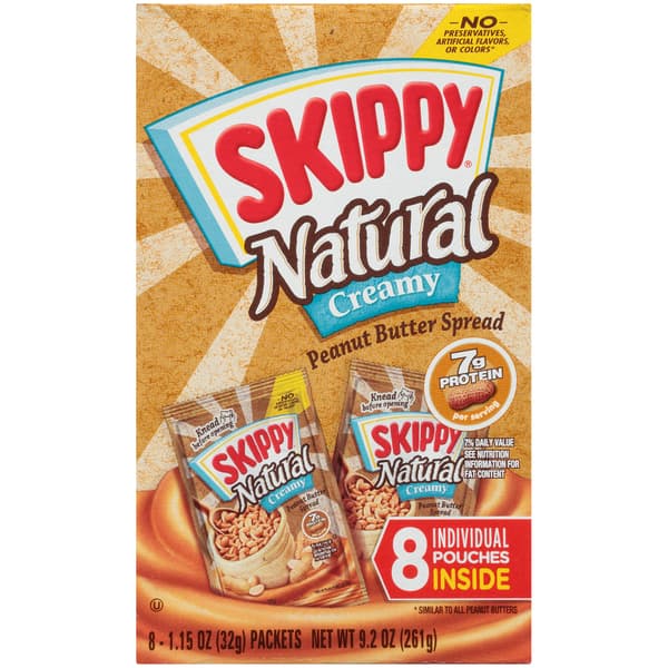 Skippy Natural Creamy Peanut Butter Squeeze