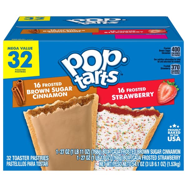 Kellogg'S Pop-Tarts Variety Pack Strawberry & Cinnamon Brown Sugar