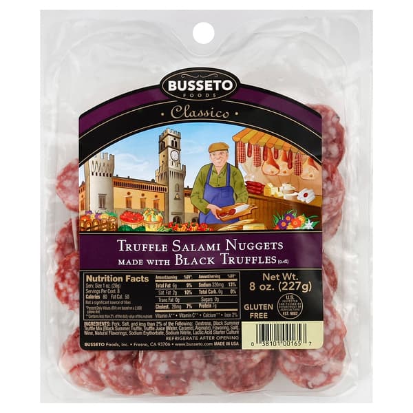 Busseto Truffle Salami Nuggets Black Truffles
