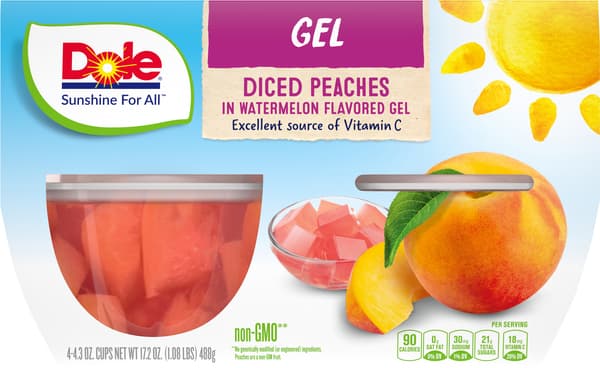 Dole Gel Peaches In Watermelon Gel