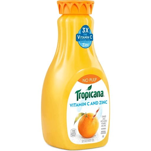 Tropicana Vitamin C & Zinc Orange Juice No Pulp