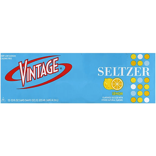 Vintage Seltzer, Cans, Lemon