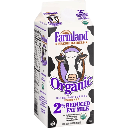 Farmland, Milk, Organic, Reduced Fat, 2%