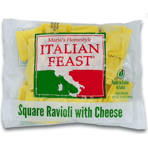 Maria'S Homestyle Italian Feast Square Ravioli With Cheese
