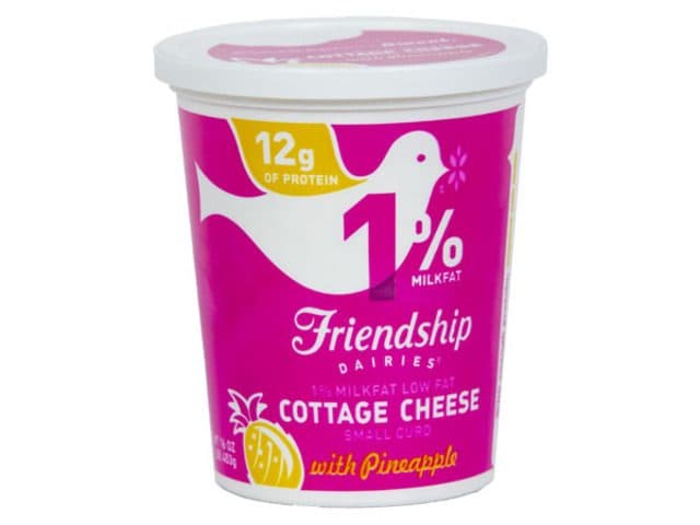 Friendship 1% Milkfat Small Curd With Pineapple Cottage Cheese