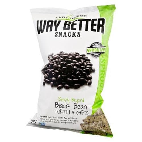 Way Better Snacks Tortilla Chips, Whole Grain Corn, Black Bean