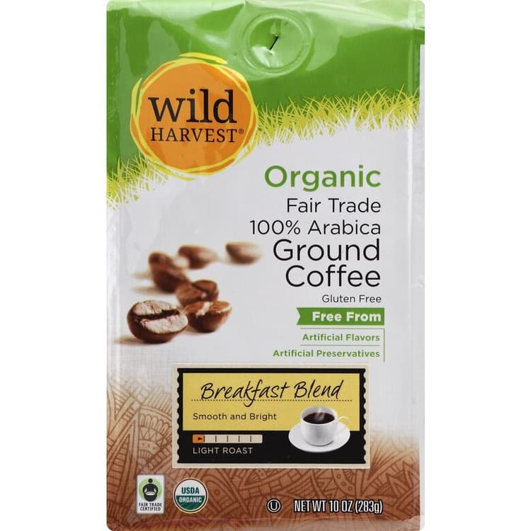Wild Harvest Coffee, Ground, Light Roast, Breakfast Blend