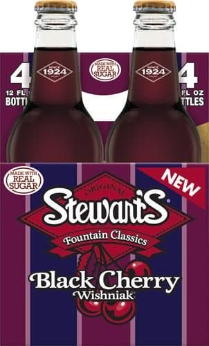 Stewart'S Black Cherry With Real Sugar Soda