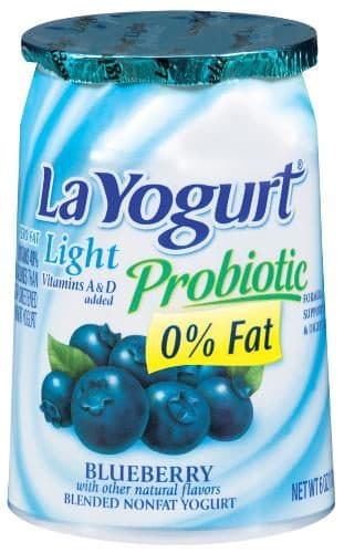 La Yogurt Rich & Creamy Probiotic Blueberry Blended Lowfat Yogurt